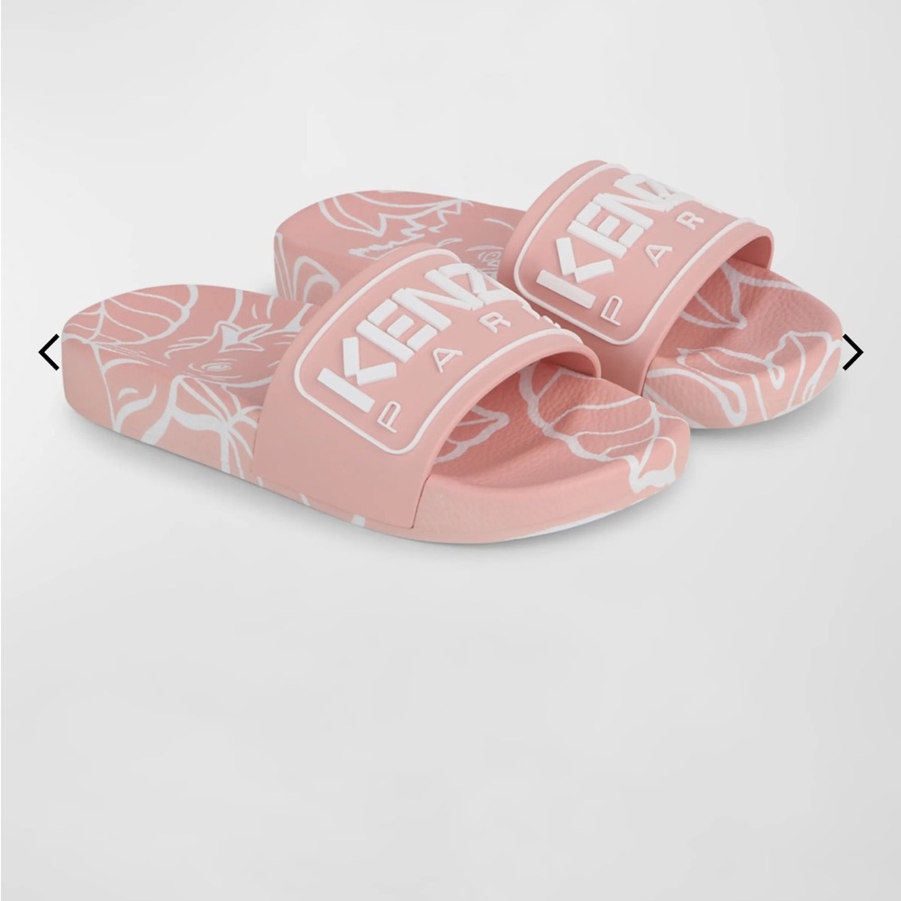 Size 35 girls pink Kenzo slides